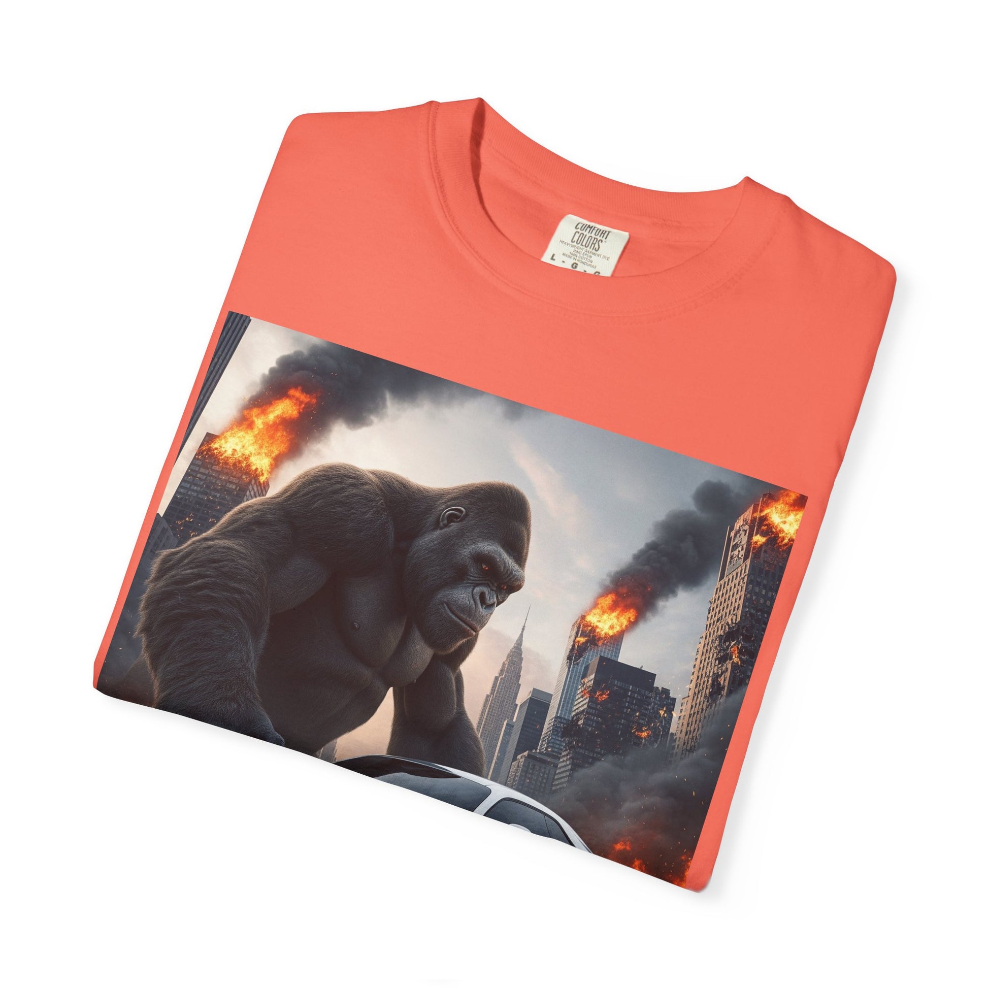 Epic Gorilla & Muscle Car Graphic Tee, Unisex T-Shirt, Casual Style, Streetwear Fashion, Gift for Car Lovers