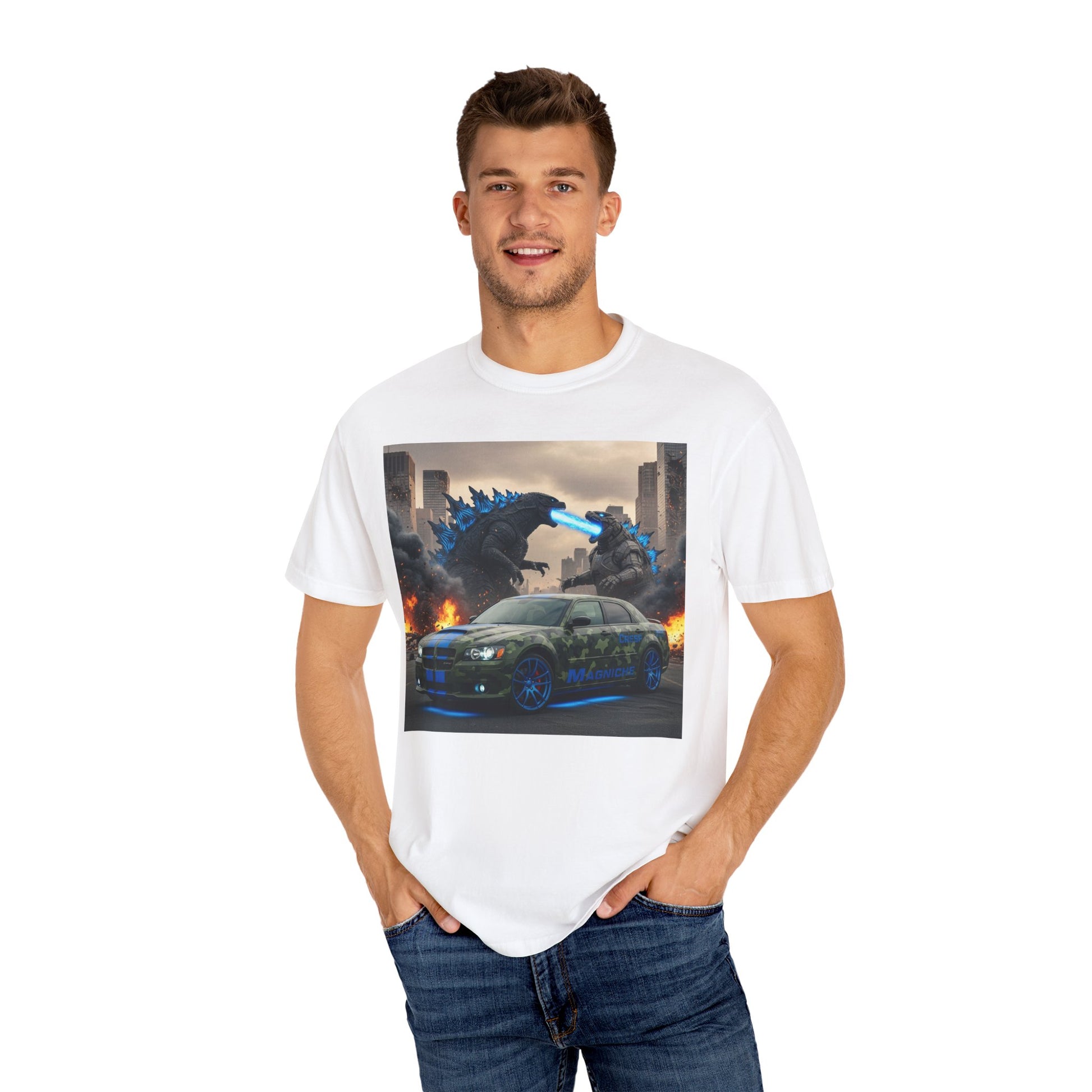 Urban Monster-Themed Unisex T-Shirt, Graphic Tee for Car Lovers, Perfect for Kids Birthdays, Casual Wear, and Comic Con