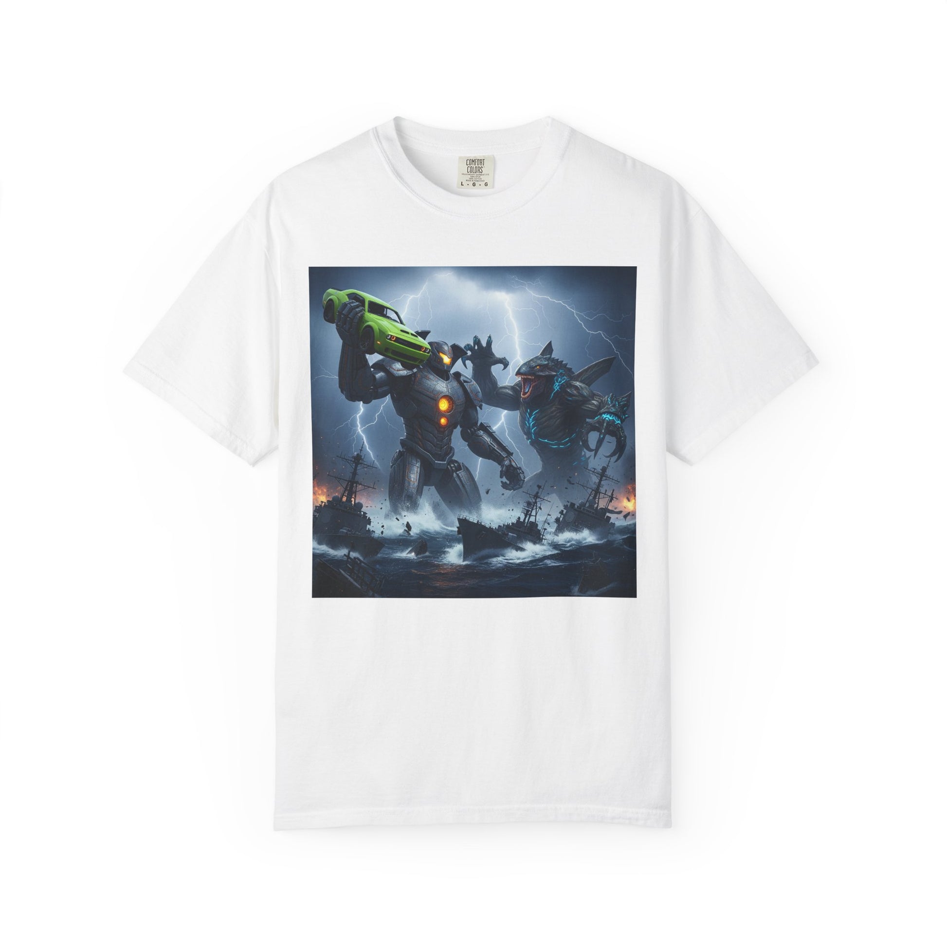 Robot Battle Graphic Tee, Unisex Shirt, Gamer Gift, Casual Wear, Geeky Apparel, Birthday Present, Unique Design