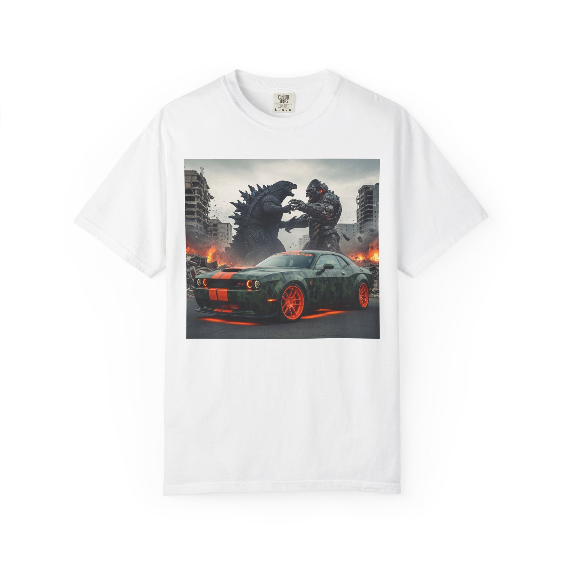 zilla vs. Monster Unisex T-Shirt, Graphic Tee for Men and Women, Perfect for Halloween, Gifts, Car Lovers, Movie Fans