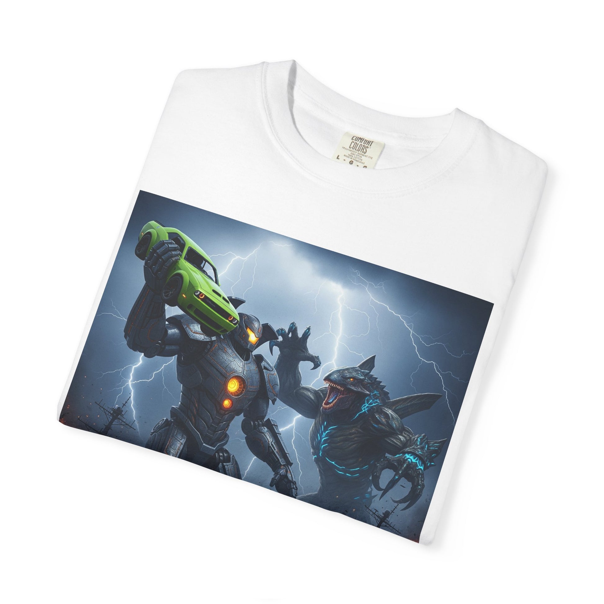 Robot Battle Graphic Tee, Unisex Shirt, Gamer Gift, Casual Wear, Geeky Apparel, Birthday Present, Unique Design