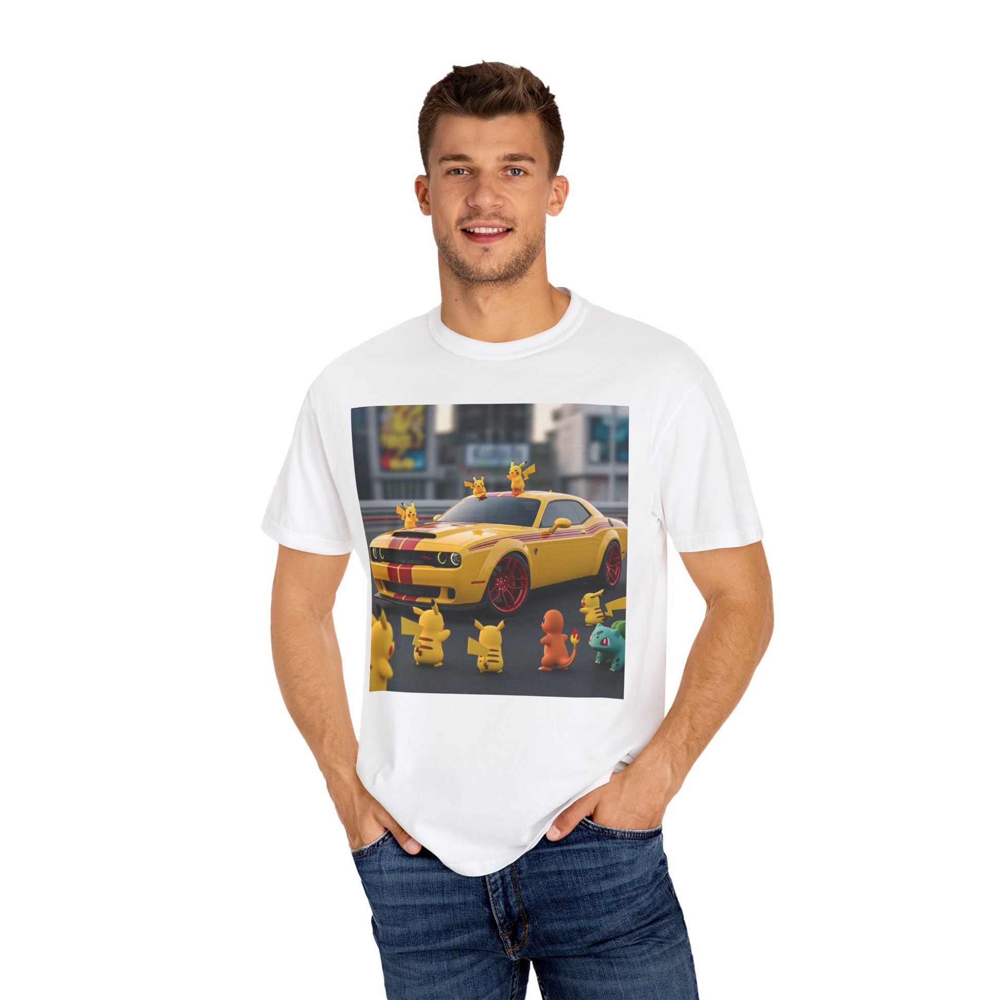 Poke Car Enthusiast T-shirt | Fun Graphic Tee for Gamers, Unisex Apparel for Fans, Perfect Gift for Birthdays, Collectibles, Casual Wear