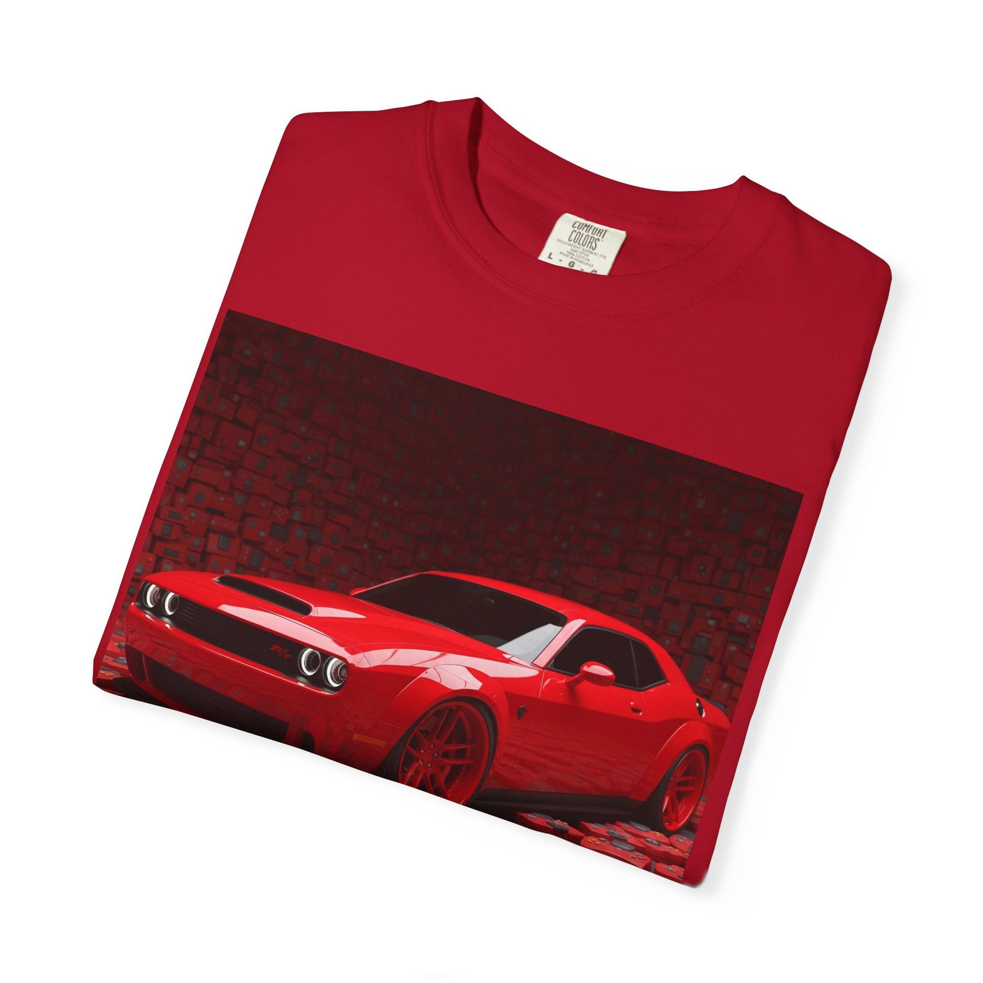 Red Muscle Car Graphic T-Shirt, Automotive Tee, Car Enthusiast Apparel, Gift for Him, Unisex T-shirt for Car Lovers