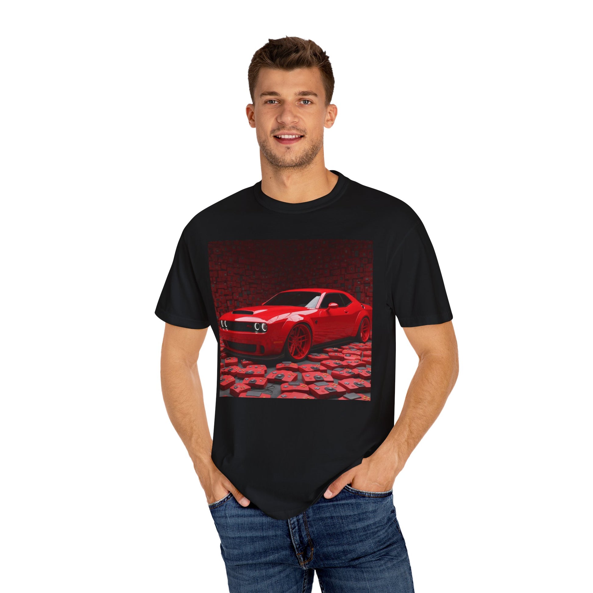 Red Muscle Car Graphic T-Shirt, Automotive Tee, Car Enthusiast Apparel, Gift for Him, Unisex T-shirt for Car Lovers