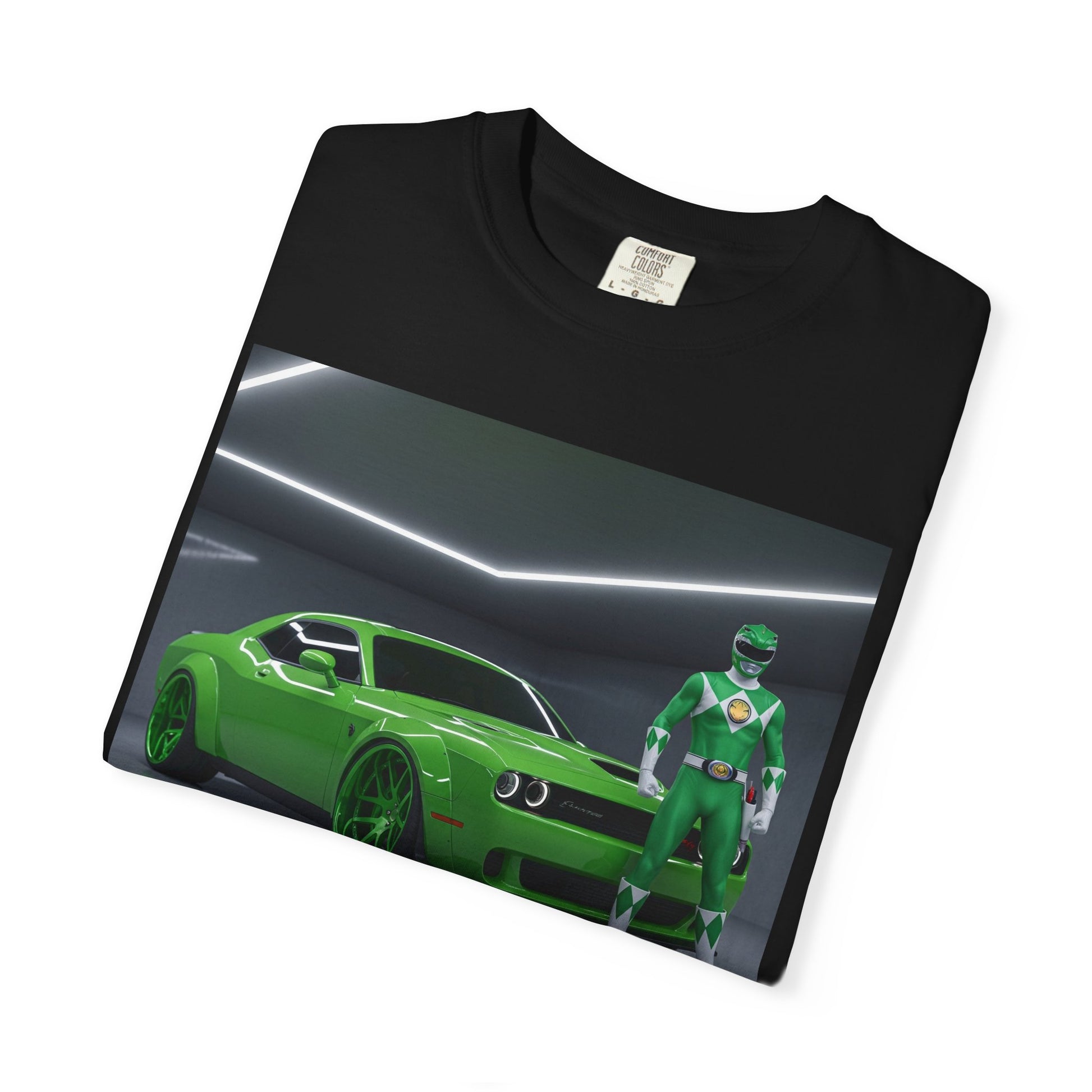 Green Power T-Shirt | Unisex Garment-Dyed Tee for Car Lovers, Fan Gear, Eco-Friendly Style, Birthday Gift, Movie-Themed Apparel