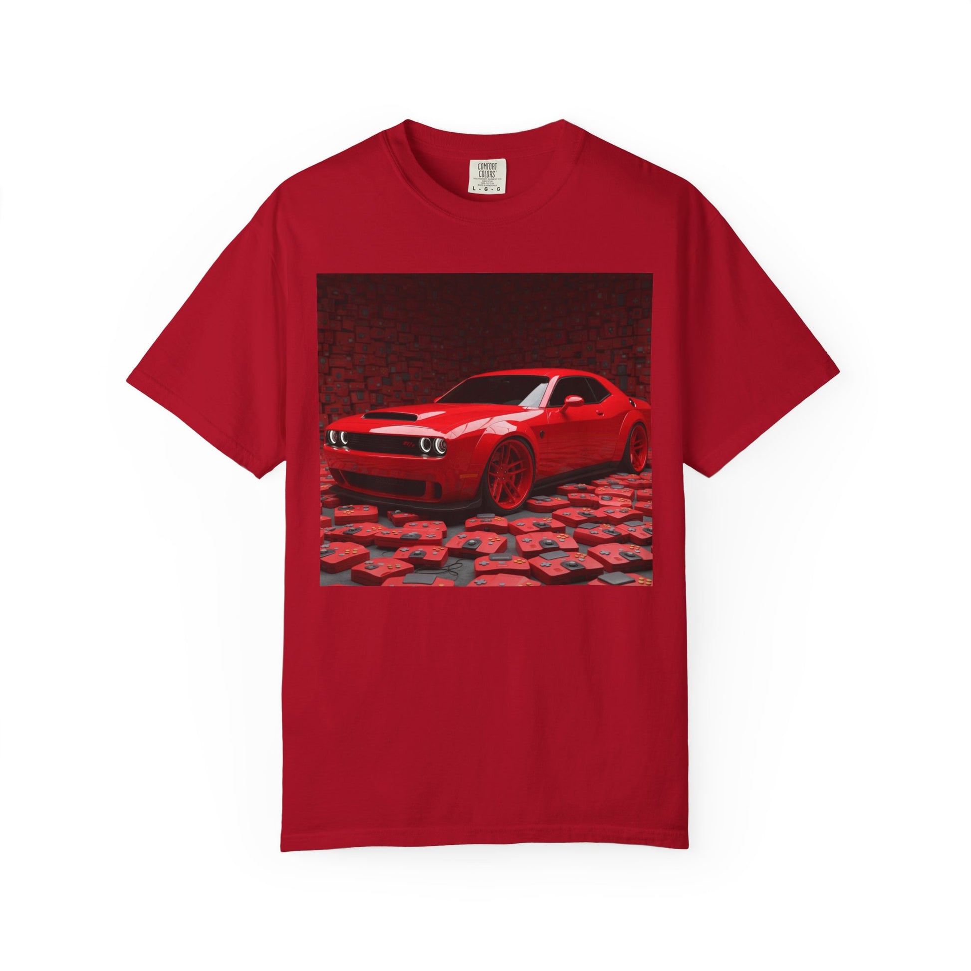 Red Muscle Car Graphic T-Shirt, Automotive Tee, Car Enthusiast Apparel, Gift for Him, Unisex T-shirt for Car Lovers