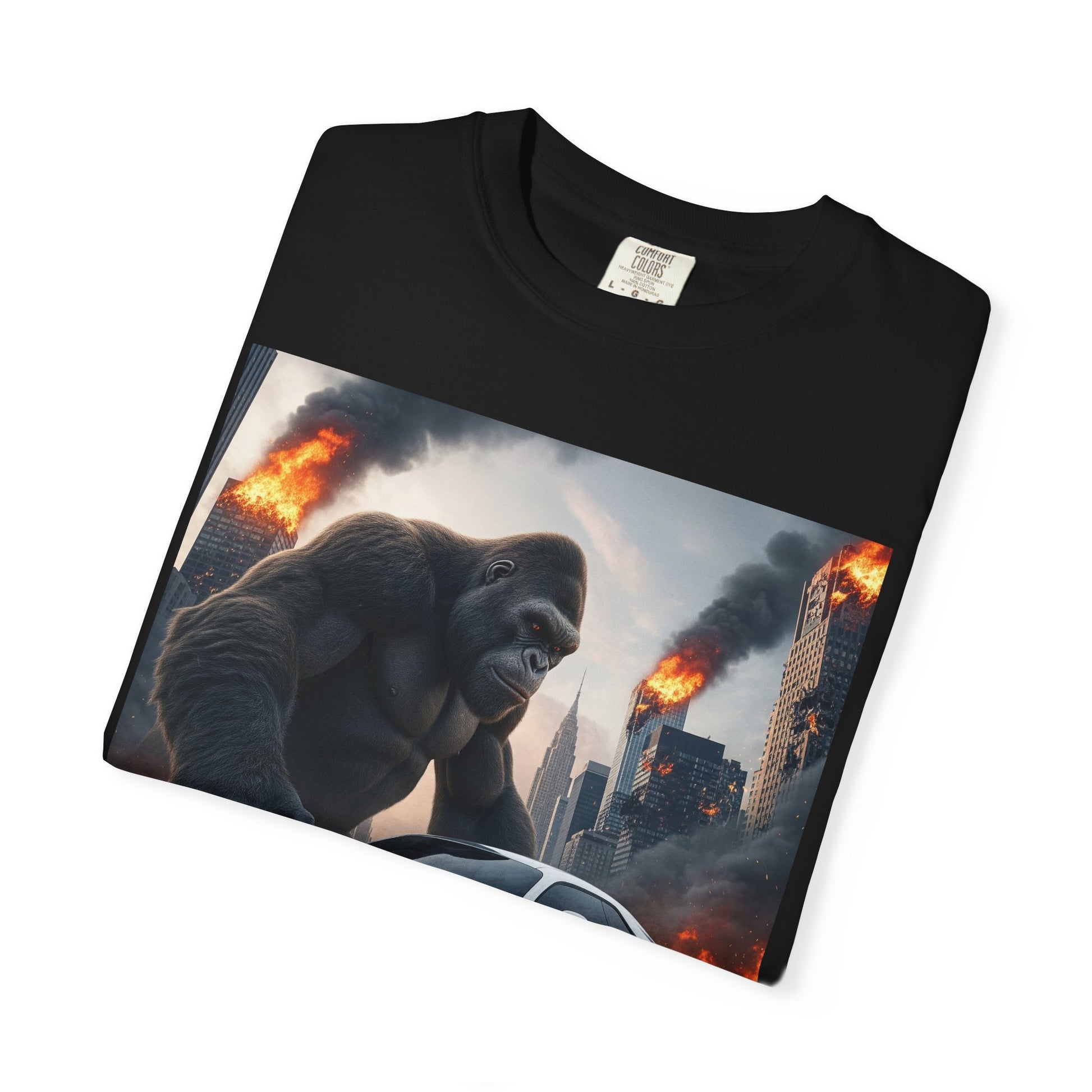 Epic Gorilla & Muscle Car Graphic Tee, Unisex T-Shirt, Casual Style, Streetwear Fashion, Gift for Car Lovers