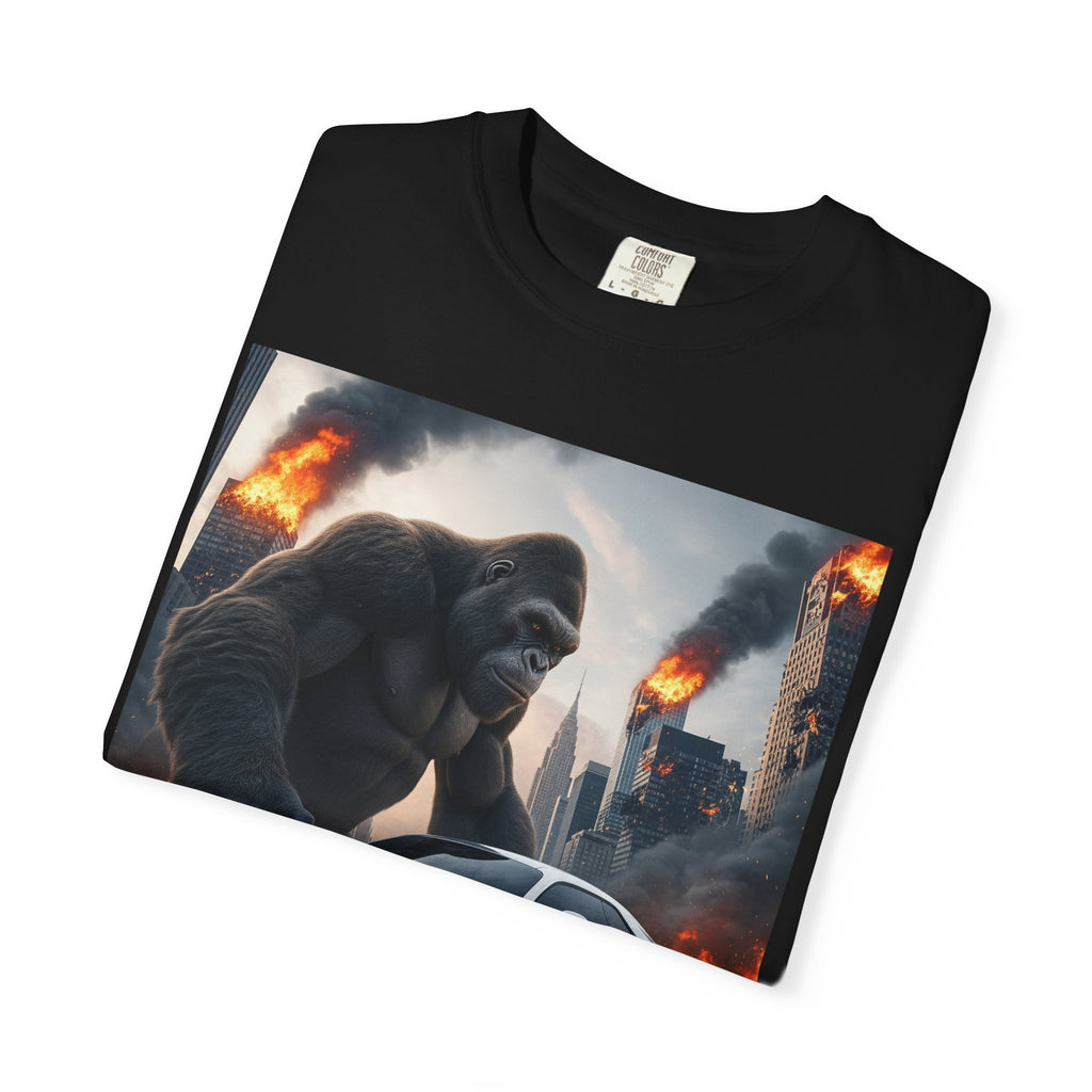 Epic Gorilla & Muscle Car Graphic Tee, Unisex T-Shirt, Casual Style, Streetwear Fashion, Gift for Car Lovers