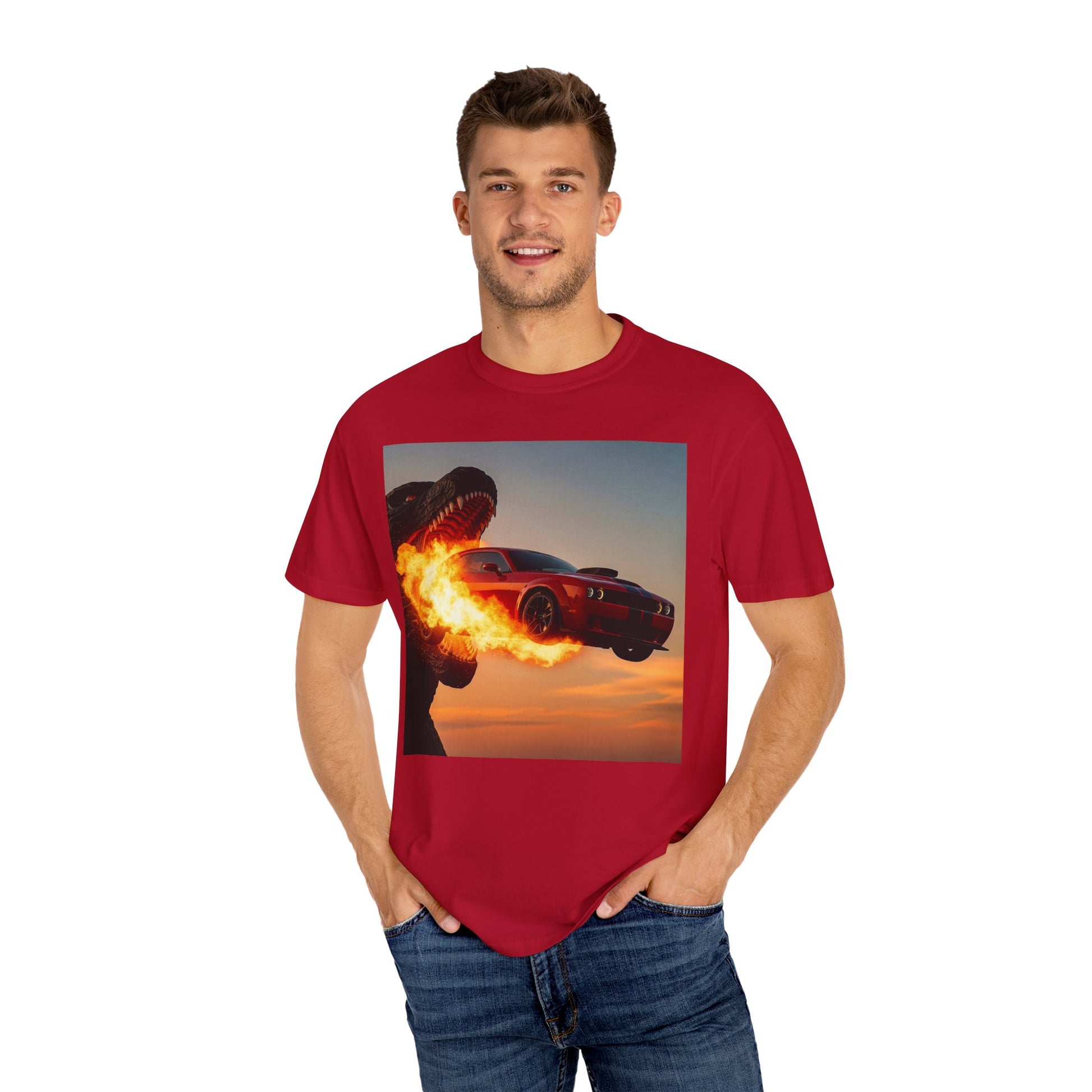 Fiery Monster T-Shirt - Graphic Tee for Car Lovers, Gift for Him, Unique Gift, Casual Wear, Trendy Apparel